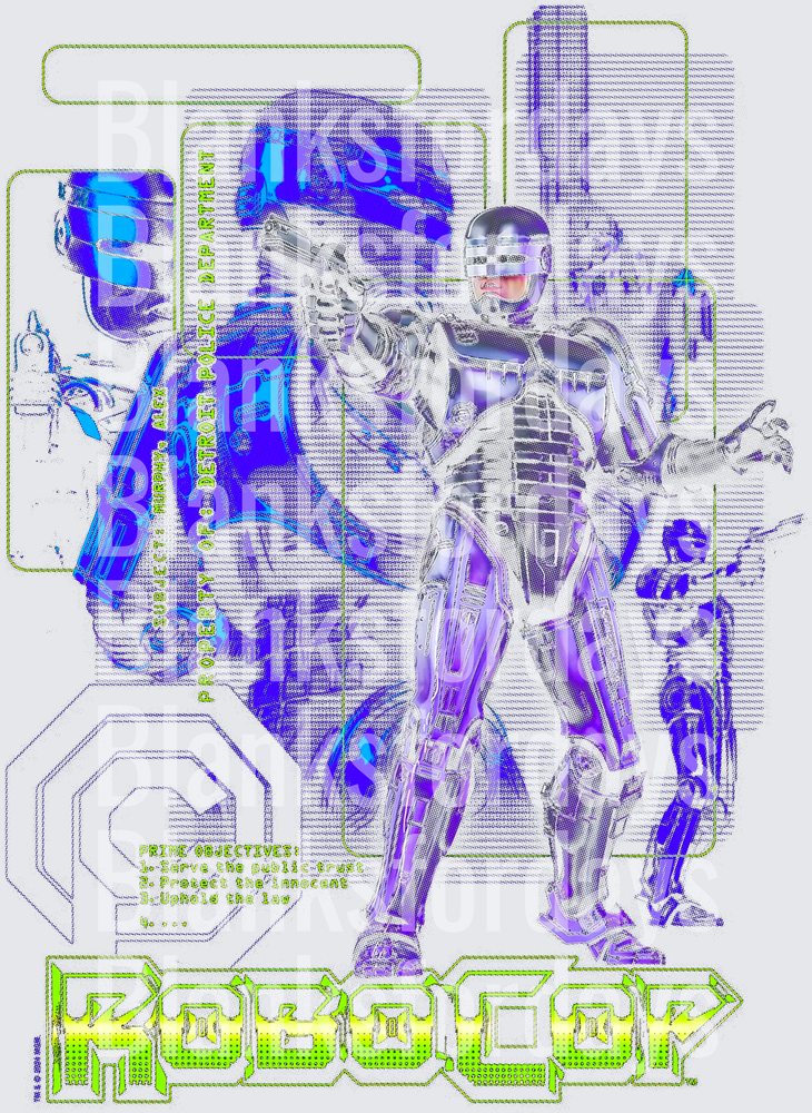 RoboCop Prime Directives Detroit Police Purple Blue Graphic (DTF)