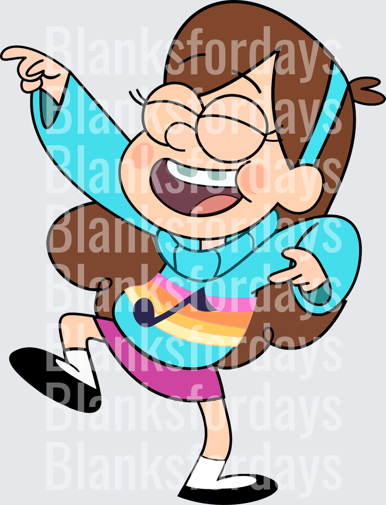 Mabel Pines Dancing Gravity Falls Cartoon Character (DTF)