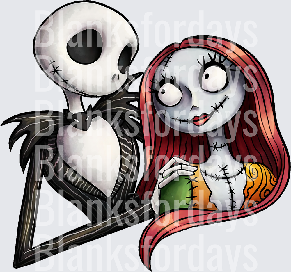 Jack Skellington and Sally Nightmare Before Christmas Couple (DTF)