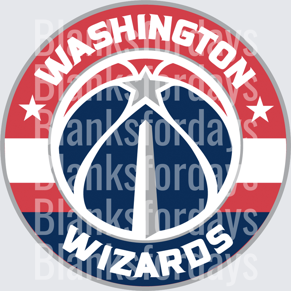 Washington Wizards NBA Team Logo Circle Badge (DTF)