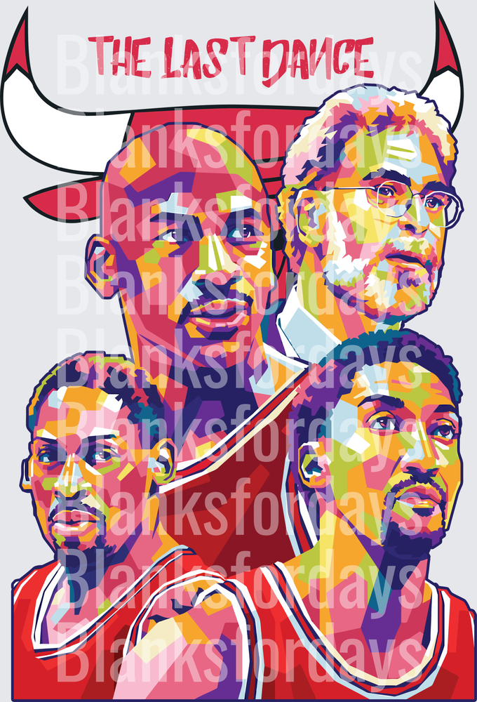 The Last Dance Chicago Bulls WPAP Pop Art Tribute (DTF)