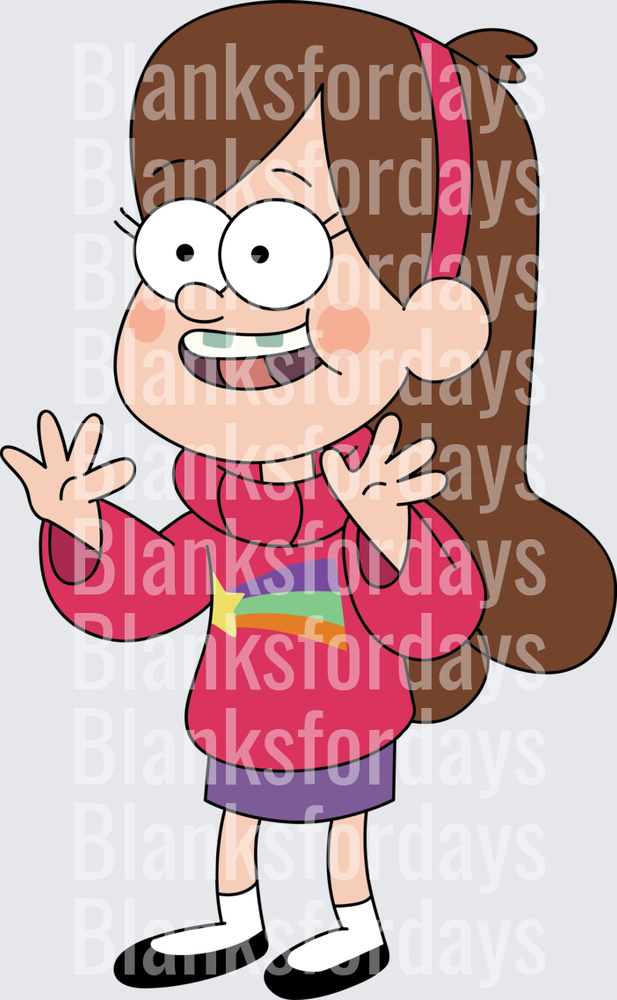 Mabel Pines Gravity Falls Smiling Wave Rainbow Sweater (DTF)