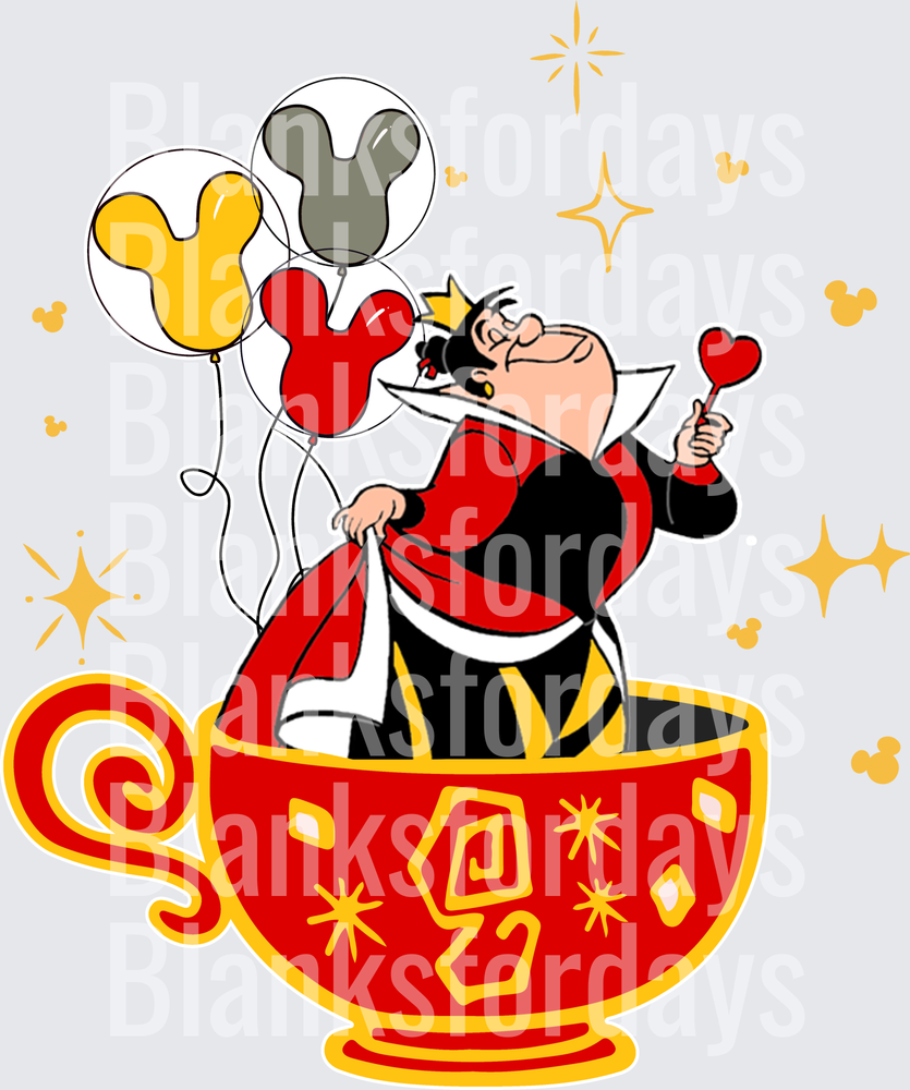 Queen of Hearts Teacup Ride with Mickey Balloons (DTF)
