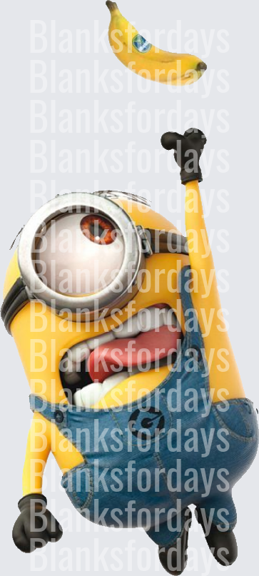 Minion Holding Banana Excited One-Eyed Character (DTF)
