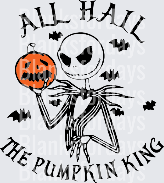 All Hail The Pumpkin King Jack Skellington Halloween Bats (DTF)