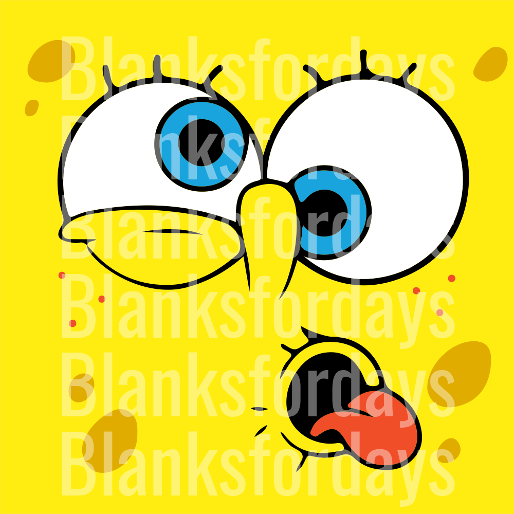 SpongeBob SquarePants Silly Close-Up Face Expression (DTF)