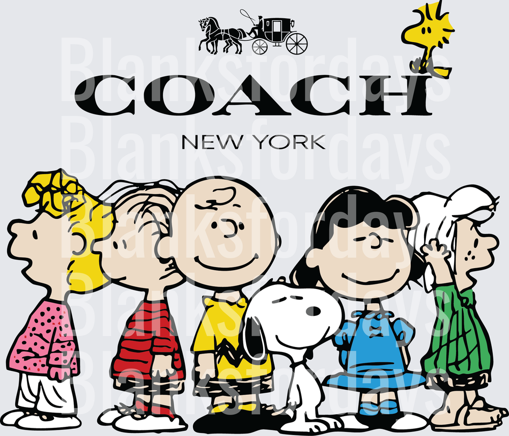 Peanuts Gang x Coach New York Logo with Woodstock (DTF)