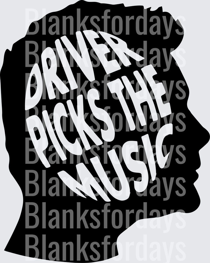 Supernatural Dean Winchester Driver Picks The Music Silhouette (DTF)