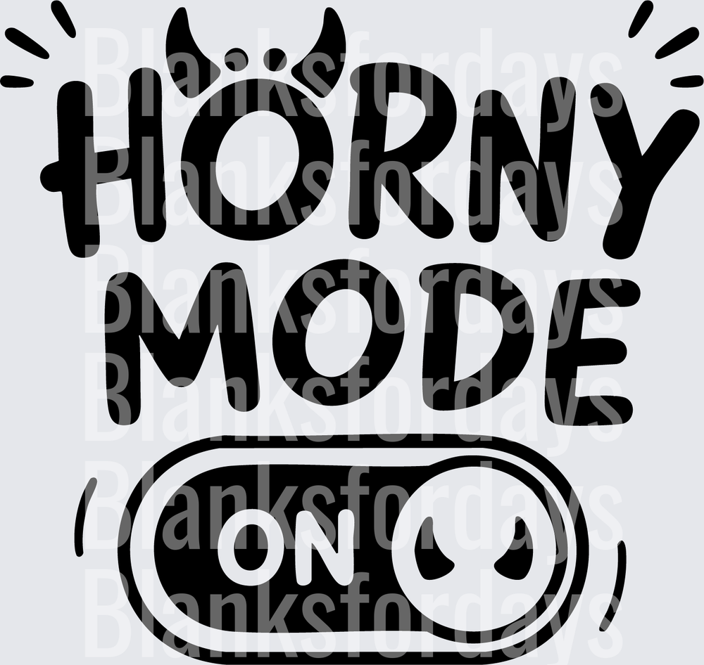 Horny Mode On Devil Horns Toggle Switch Funny Graphic (DTF)
