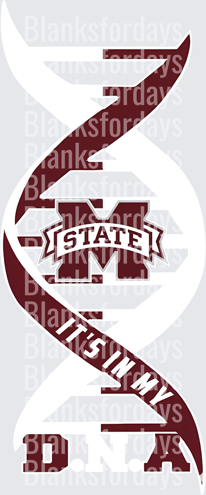Mississippi State Bulldogs It's In My DNA Double Helix (DTF)
