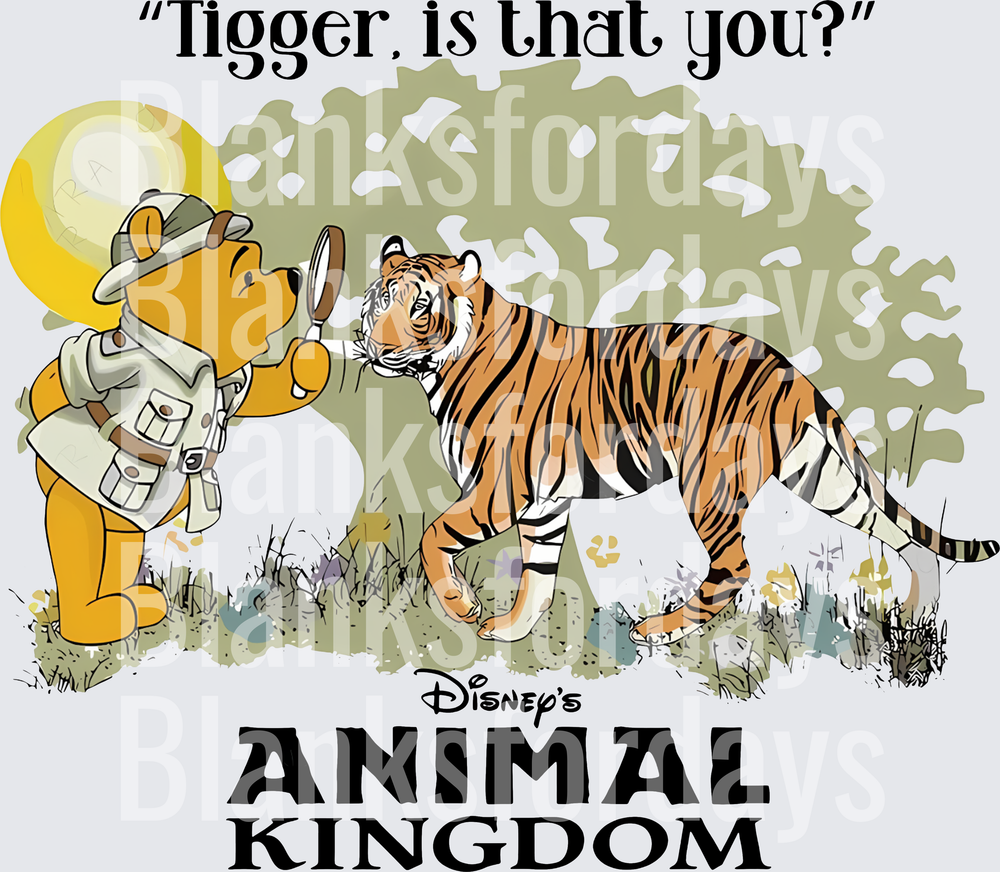 Winnie the Pooh Safari Tigger Is That You Animal Kingdom (DTF)