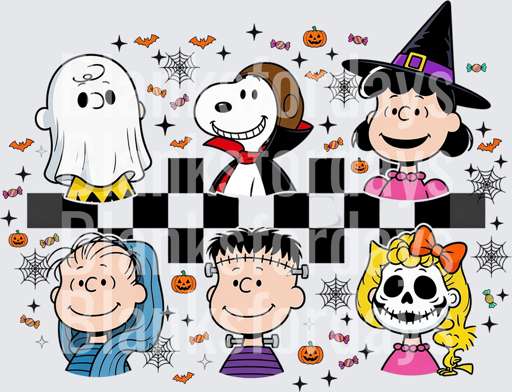 Peanuts Gang Halloween Costumes Charlie Brown Snoopy Lucy (DTF)