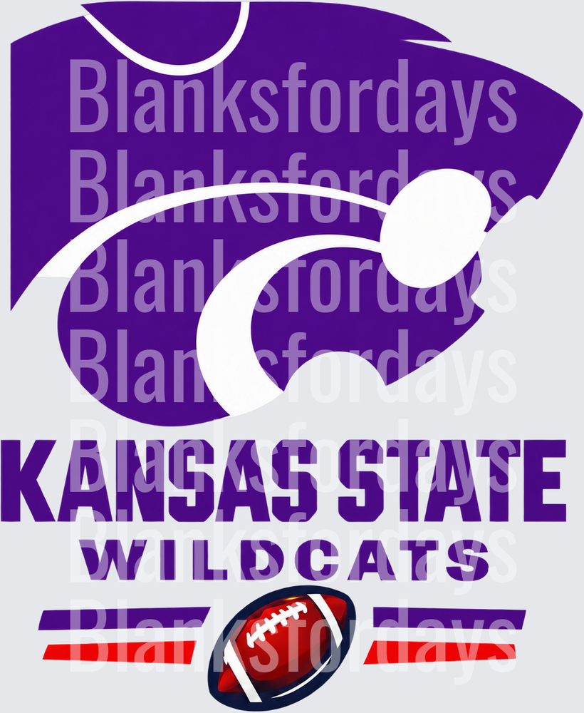 Kansas State Wildcats Football Logo Purple Powercat (DTF)