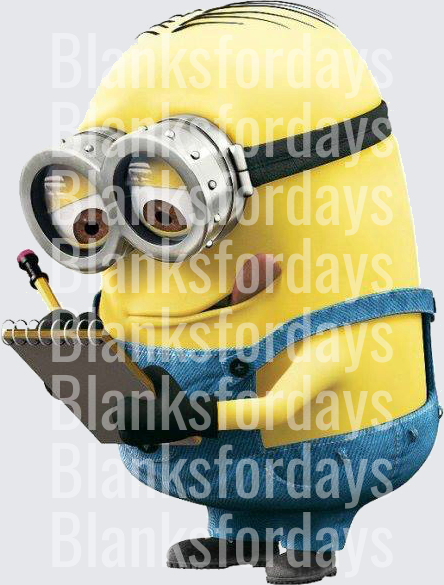 Minion Writing Notes with Pencil and Clipboard (DTF)