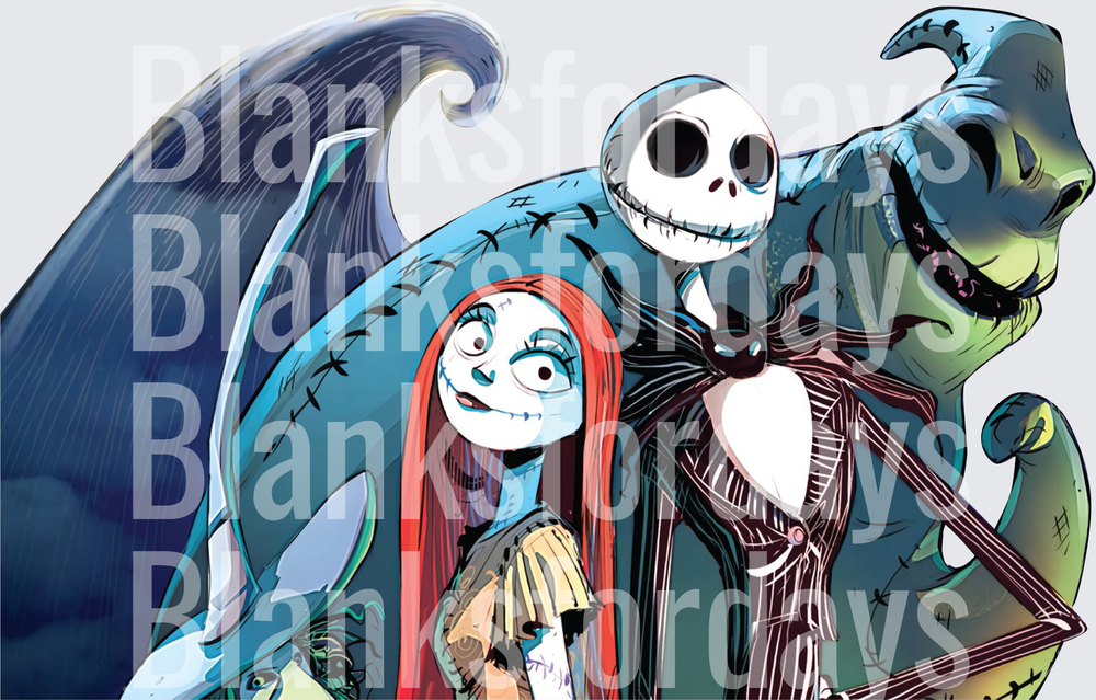 Jack Skellington Sally and Oogie Boogie Nightmare Before Christmas (DTF)