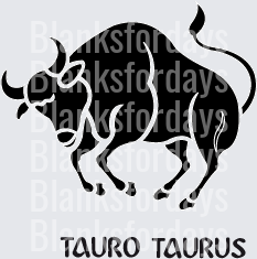 Tauro Taurus Bold Black Bull Zodiac Sign Astrology (DTF)