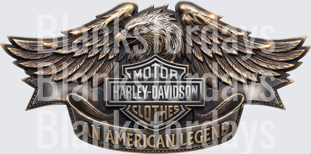Harley-Davidson Motor Clothes An American Legend Eagle Badge (DTF)