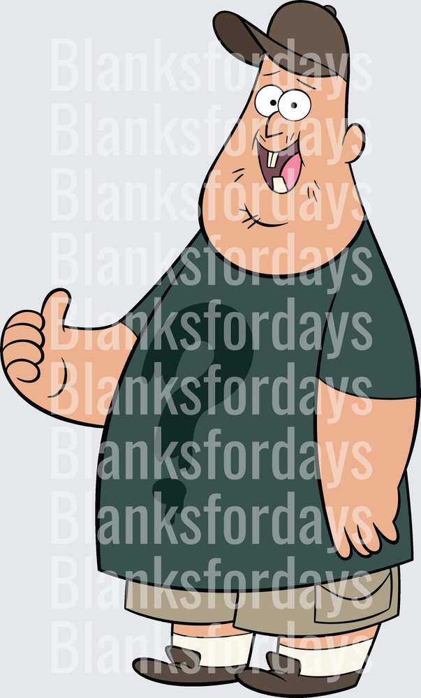Soos Ramirez Thumbs Up Gravity Falls Cartoon Character (DTF)