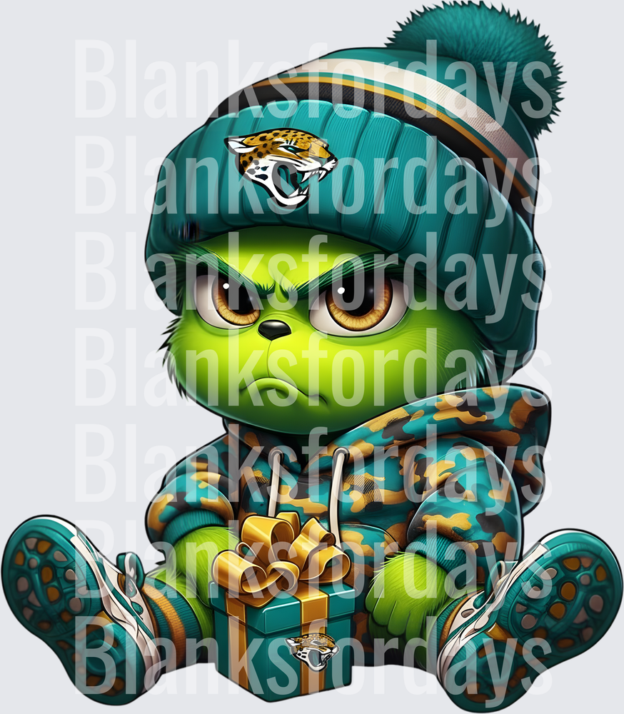 Baby Grinch Jacksonville Jaguars Fan Christmas Gift (DTF)