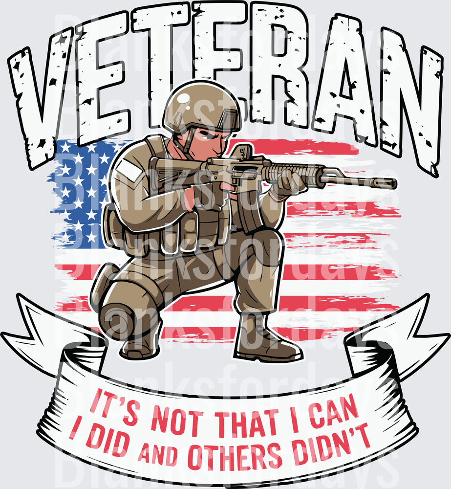 Veteran It's Not That I Can I Did And Others Didn't Soldier American Flag (DTF)