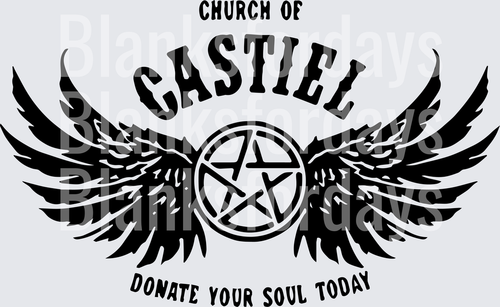 Church of Castiel Donate Your Soul Today Supernatural Wings (DTF)