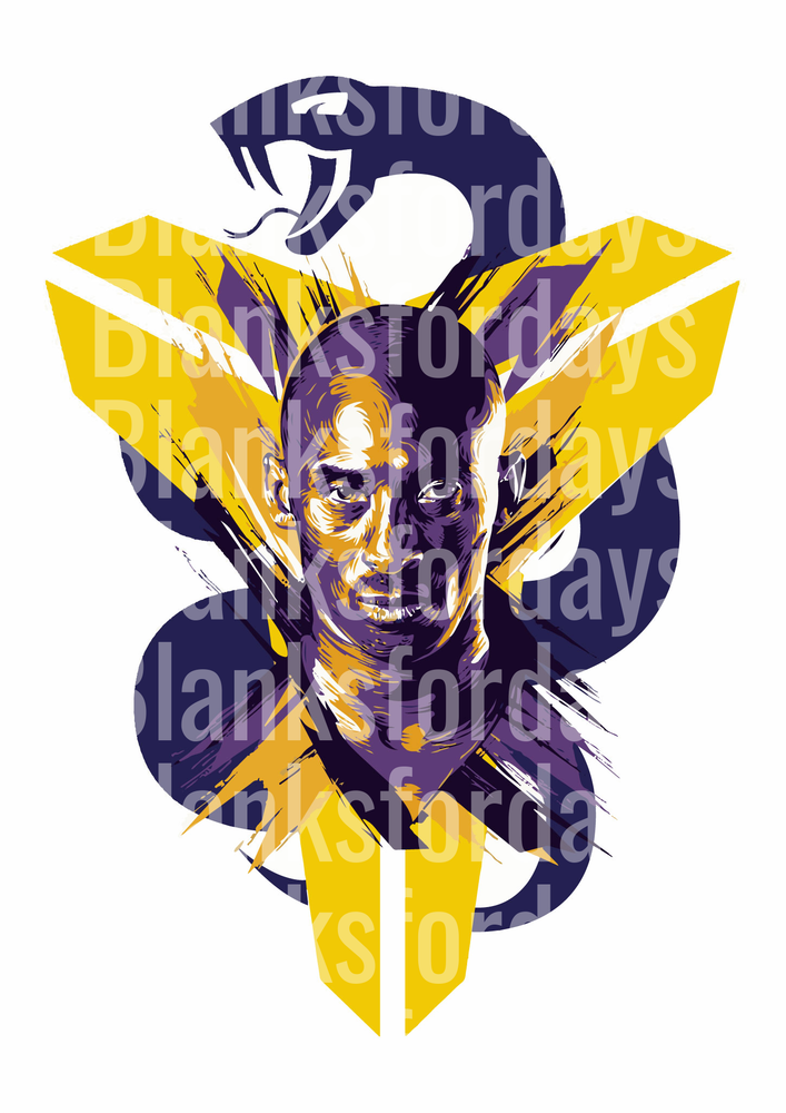 Kobe Bryant Black Mamba Purple Gold Snake Lightning (DTF)
