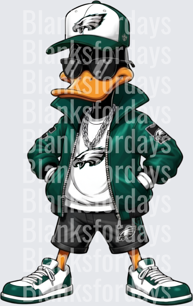 Cool Duck Philadelphia Eagles Fan Streetwear Hip Hop Style (DTF)