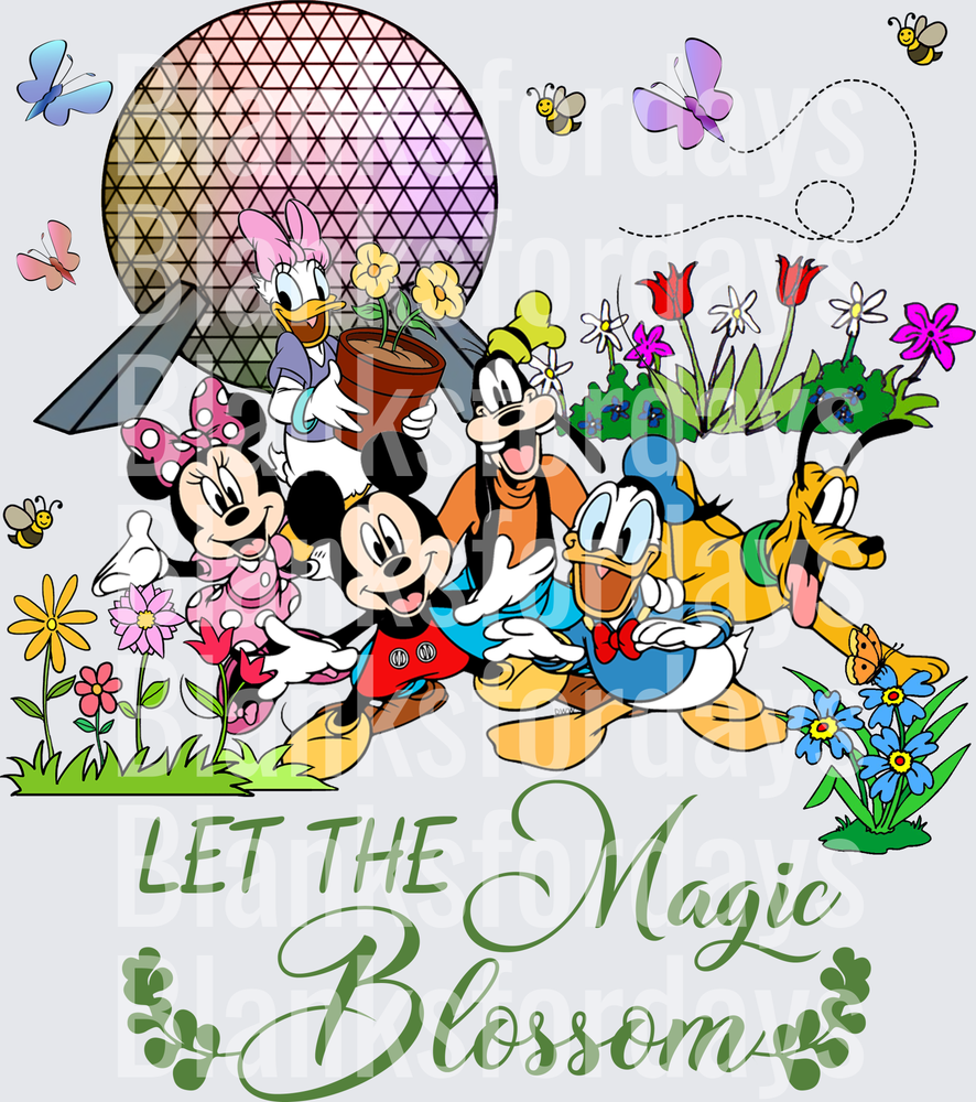 Mickey Mouse & Friends Let The Magic Blossom Epcot Spring (DTF)