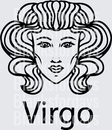 Virgo Zodiac Sign Beautiful Woman Face Astrology (DTF)