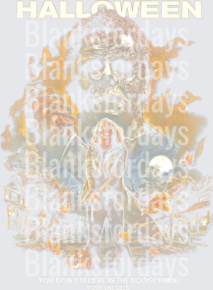 Halloween Michael Myers Boogeyman Quote Vintage Poster Art (DTF)
