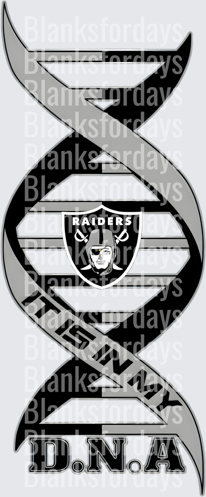 Las Vegas Raiders DNA Double Helix Football Design (DTF)