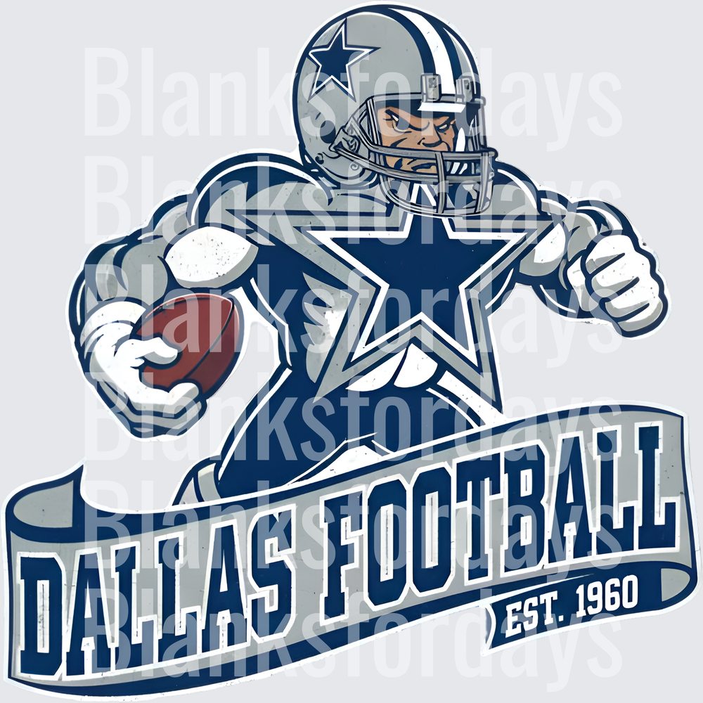 Dallas Football Est. 1960 Cowboy Player Star Logo (DTF)