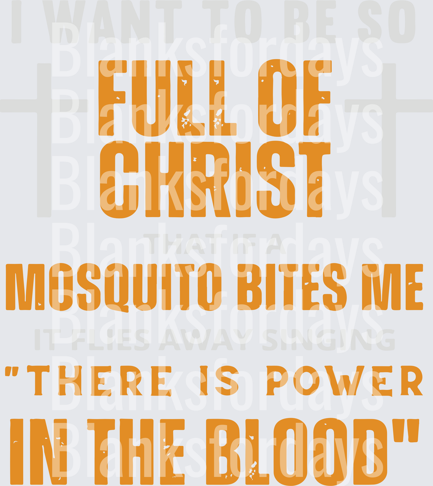 Full of Christ Mosquito Bites There Is Power In The Blood (DTF)