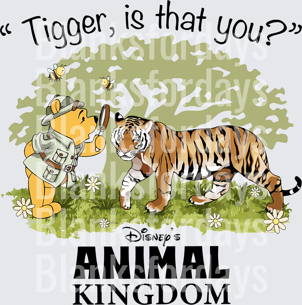 Winnie the Pooh Safari Tigger Is That You Animal Kingdom (DTF)