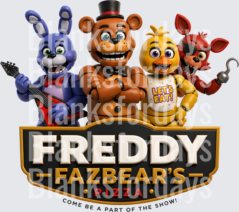 FNAF Freddy Fazbear's Pizza Bonnie Chica Foxy Group (DTF)