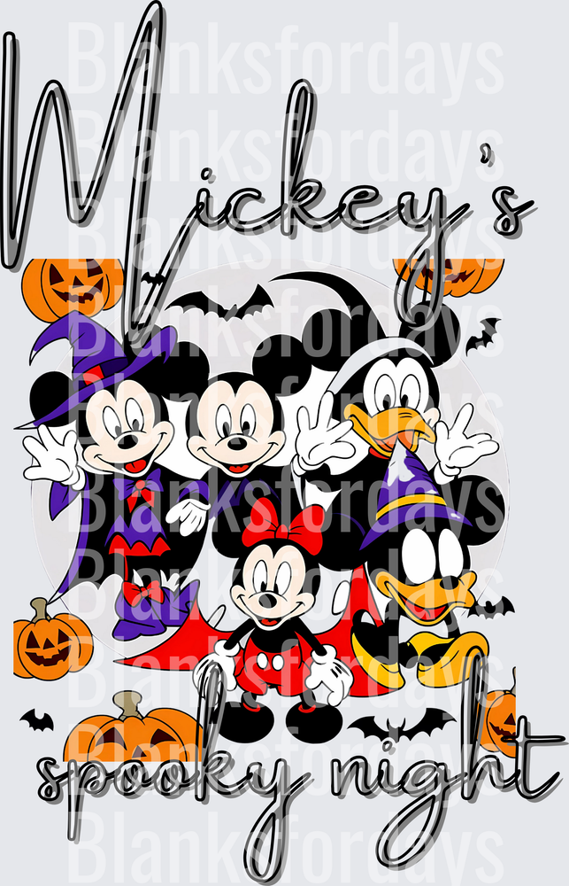 Mickey's Spooky Night Halloween Disney Character Group (DTF)