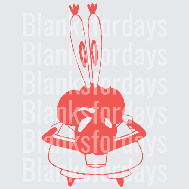Mr. Krabs Angry Arms Crossed SpongeBob Single Color (DTF)