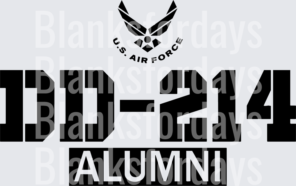 U.S. Air Force DD-214 Alumni Military Veteran Logo (DTF)