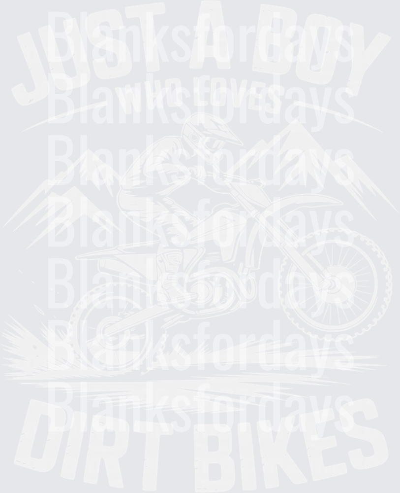 Just A Boy Who Loves Dirt Bikes Motocross Rider Design (DTF)