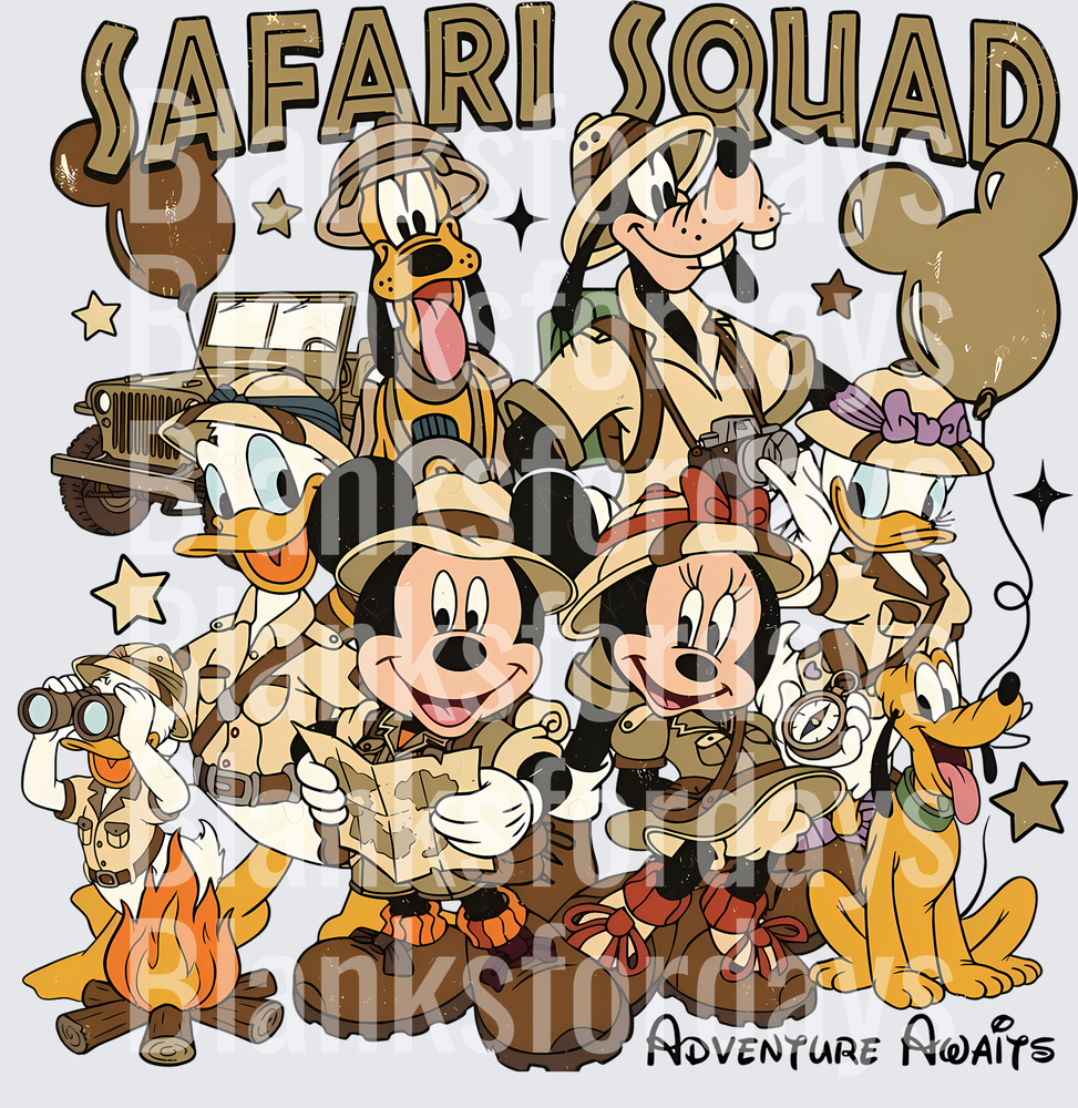 Safari Squad Mickey Mouse and Friends Adventure Awaits (DTF)