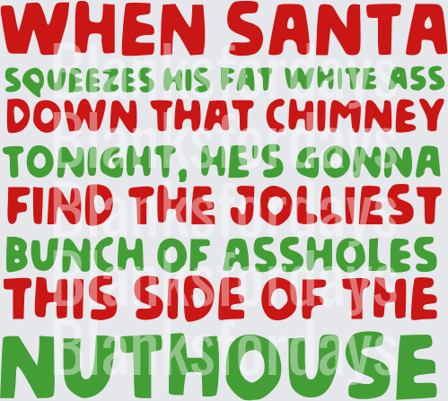 Christmas Vacation Jolliest Bunch of Assholes Quote (DTF)