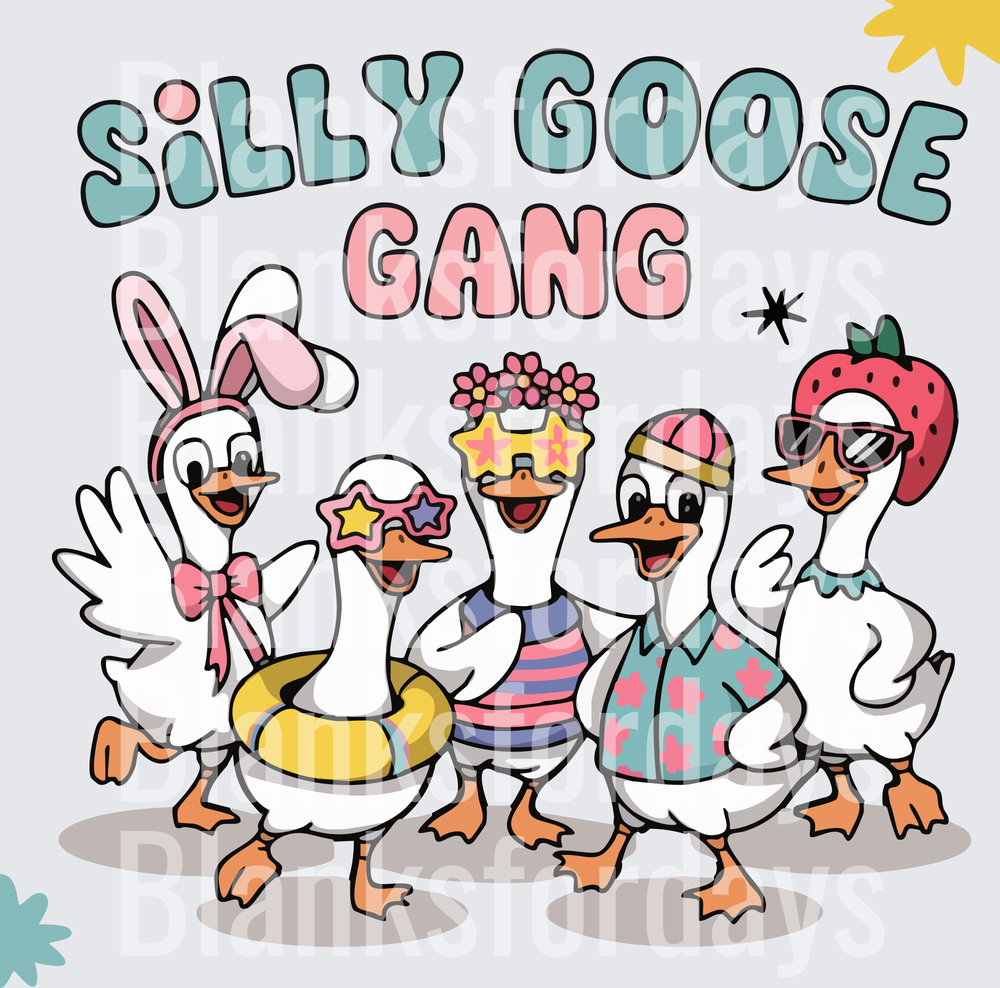 Silly Goose Gang Fun Dressed Up Geese Squad (DTF)