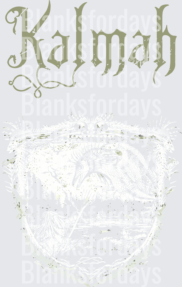 Kalmah Band Logo with Ornate Crest Gothic Lettering (DTF)