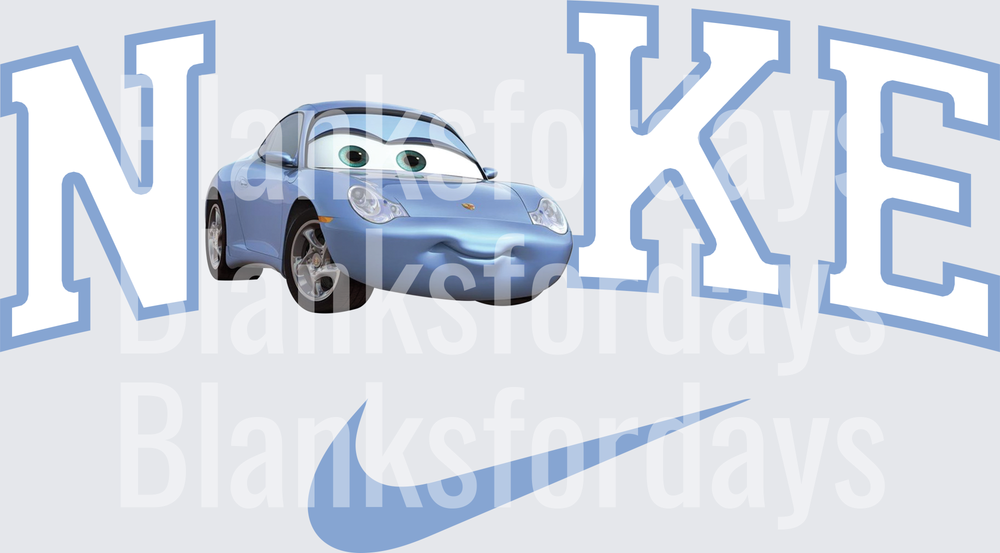 Sally Carrera Cars Nike Inspired Swoosh Arch Logo Design (DTF)