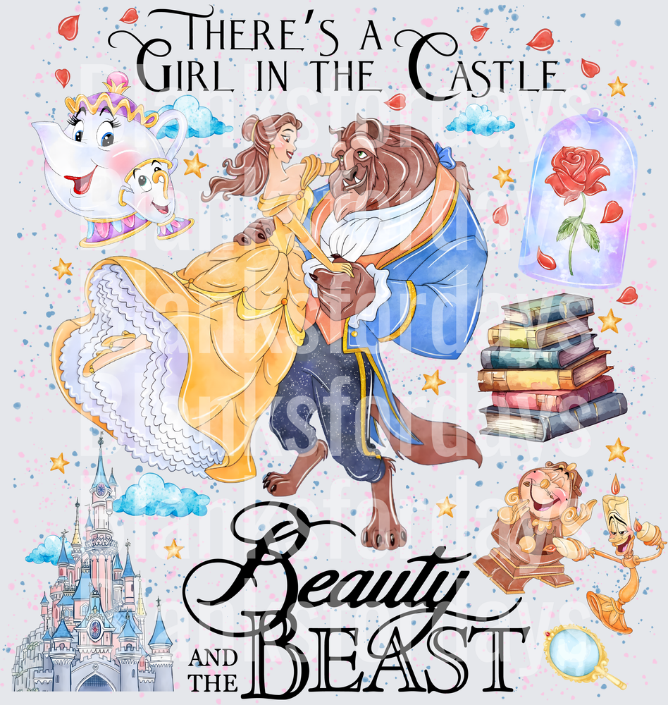 There's A Girl In The Castle Beauty and the Beast Dancing (DTF)