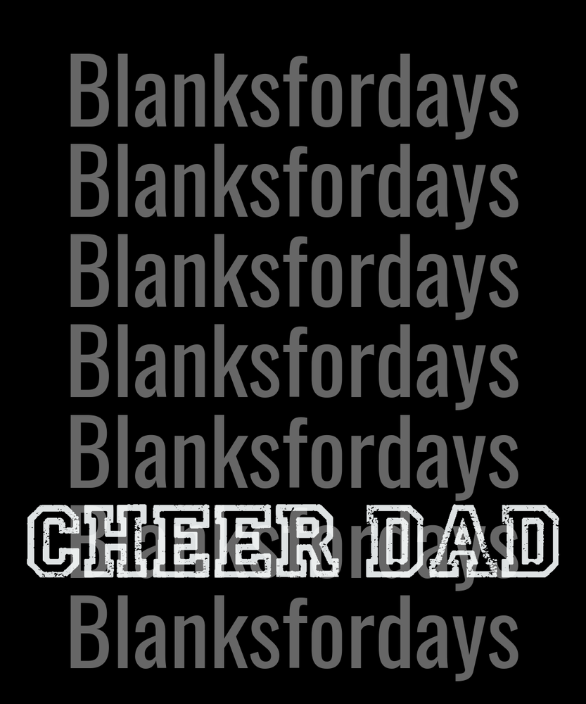 Cheer Dad Bold Distressed Varsity Letter Design (DTF)