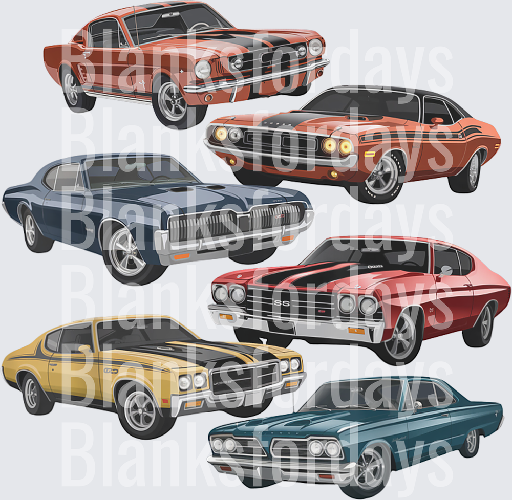 Classic American Muscle Cars Collection Vintage Six-Car Set (DTF)
