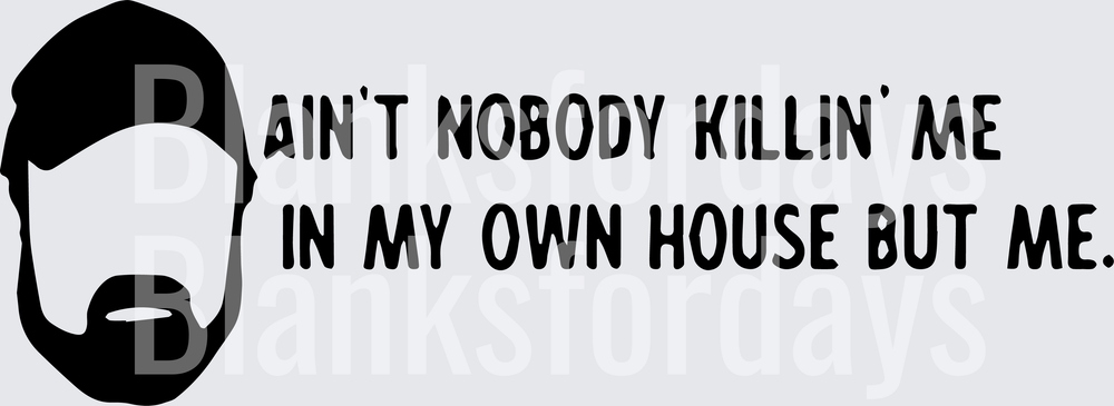 Walter White Ain't Nobody Killin' Me In My Own House Breaking Bad Quote (DTF)