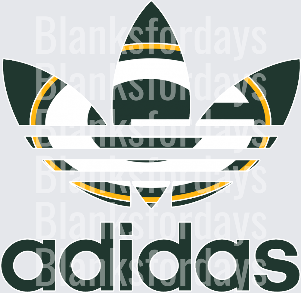 Adidas Trefoil Logo Green Bay Packers Colors Mashup (DTF)