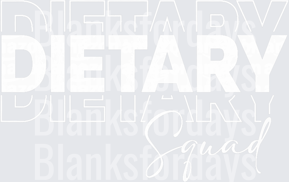 Dietary Squad Bold Script Typography Design (DTF)